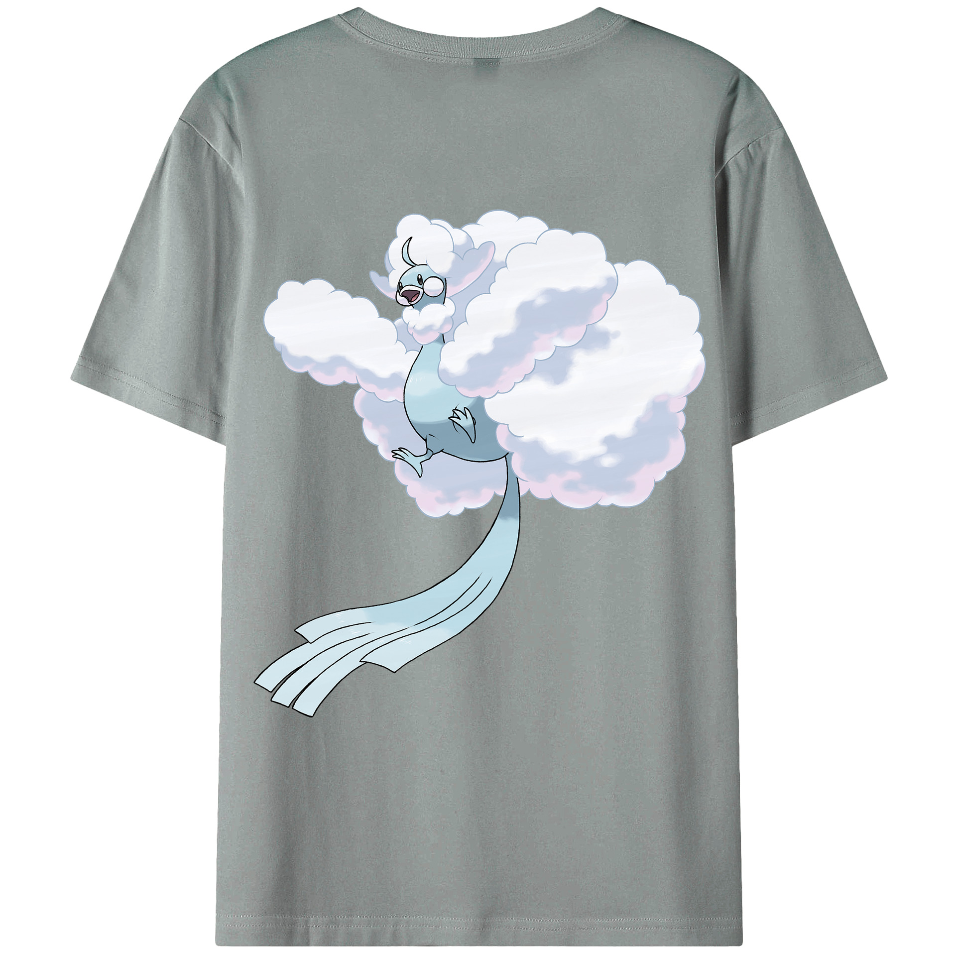 （画像用） ポケットモンスター Pokémon 綿100％ メンズ半袖Tシャツ（バックプリント） 通気性